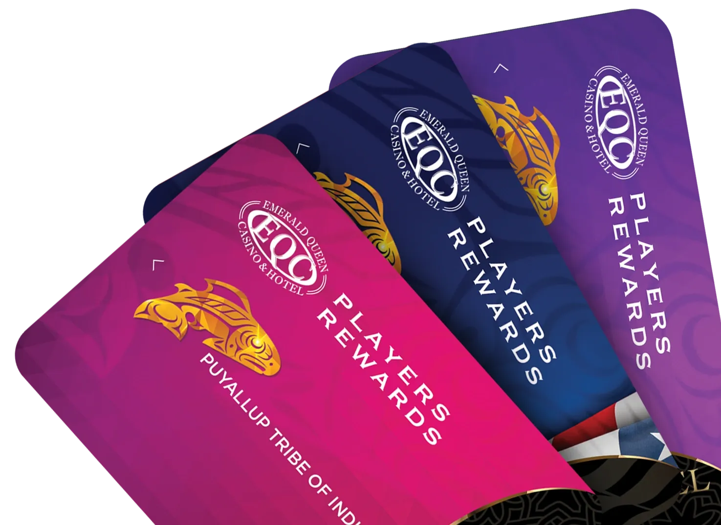 EQC Players Club membership cards — Access, Insider and Elite tiers