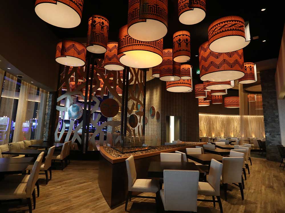 Cafe interior with light and shade